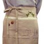 RARE 2 left - Waist Apron - Applique Embroidery - Pocket - brown - Totoro Ghibli no production