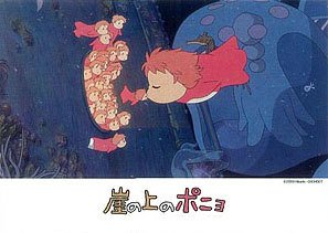 RARE - 108 pieces Jigsaw Puzzle - Made JAPAN - chu - Ponyo Little Sisters Ghibli 2008 no product