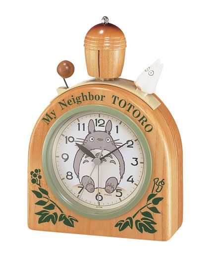 Alarm Clock - Wooden Bell - Quartz Citizen - Totoro & Sho Totoro - Ghibli