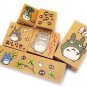 Rubber Stamp 2x2cm - Made in JAPAN - Natural Wood - Butterfly & Totoro - Ghibli - Beverly