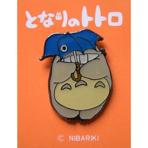 RARE 1 left - Pin Badge - Totoro holding Umbrella - eye - Ghibli - no production