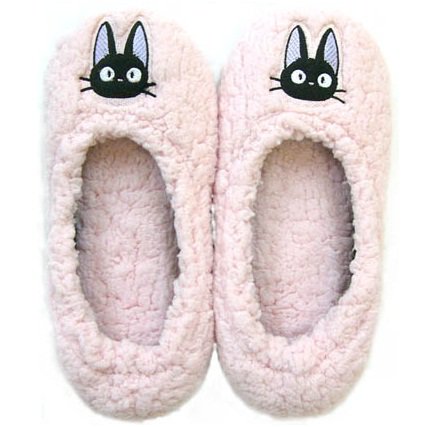 RARE - Room Shoes Slippers 23.5cm 9.25in Fluffy Jiji Kiki's Delivery Service Ghibli 2011 no product