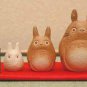 Figure Set - Pottery Shigaraki Handmade Made JAPAN Cushion Wooden Board Totoro Chu Sho Ghibli 2011