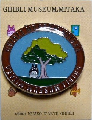 RARE 2 left - Pin Badge - Totoro & Logo - Ghibli Museum - mini card & mini envelope