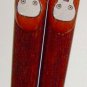 RARE - Chopsticks - Made in JAPAN - Natural Wood Red - Sho Chibi Totoro Ghibli 2012 no product