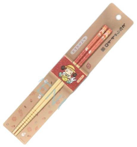 RARE - Chopsticks 21cm - Made in JAPAN Natural Bamboo Stopper Red Mei Totoro Ghibli 2012 no product