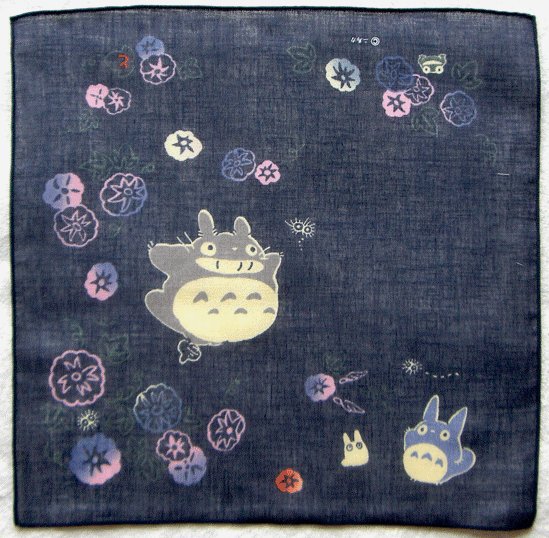 RARE 1 left - Handkerchief 29x29cm Gauze - Made in JAPAN - Morning Glory Totoro 2015 no production