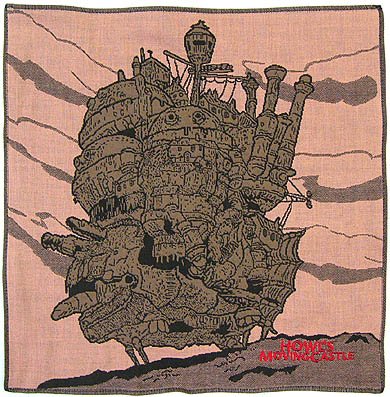 RARE Handkerchief 28x28cm Made JAPAN Imabari 3 Layer Gauze Howl's Moving Castle Ghibli no product