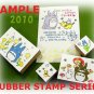 RARE 1 left - Rubber Stamp 6x9cm JAPAN Natural Wood Tiger Happy New Year Totoro Ghibli no production