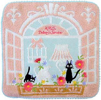 RARE - Mini Towel 25x25cm - Embroidery Window - Jiji Kiki's Delivery Service Ghibli 2013 no product