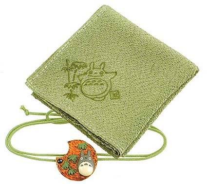 RARE 2 left - Wrapping Cloth Furoshiki 45x45cm Made JAPAN Ornament Green Totoro Ghibli no production