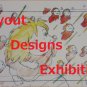RARE 1 left - 2 Postcards - Layout Designs Exhibition - Ponyo Ghibli no production