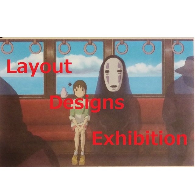 RARE 1 left - Postcard Layout Designs Exhibition Kaonashi No Face Spirited Away Ghibli no production
