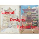 RARE 1 left 2 Postcards Layout Designs Exhibition Yuya Bath House Spirited Away Ghibli no production