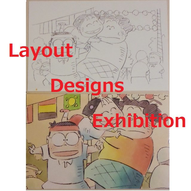 RARE 1 left - 2 Postcards - Layout Designs Exhibition - Tonari no Yamada kun - Ghibli no production