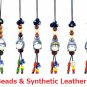 RARE 1 left - Strap Holder - Beads & Synthetic Leather - Umbrella Totoro Chu Kurosuke no production