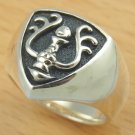 Ring #12 - Made in JAPAN - Sterling Silver SV925 - Crest Black - Cominica - Laputa
