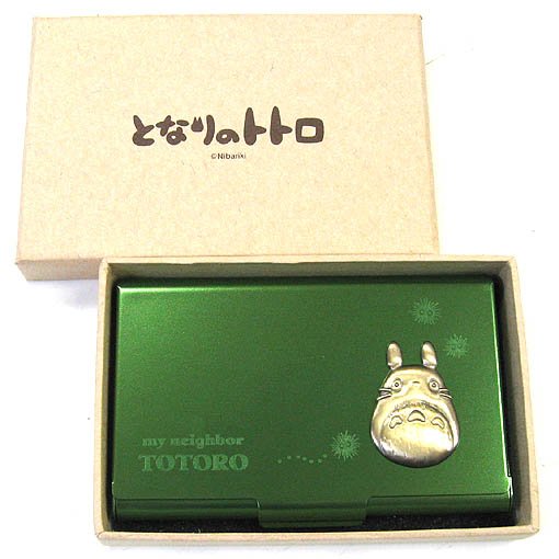 Card Case Aluminum Totoro & Kurosuke Ghibli Ensky