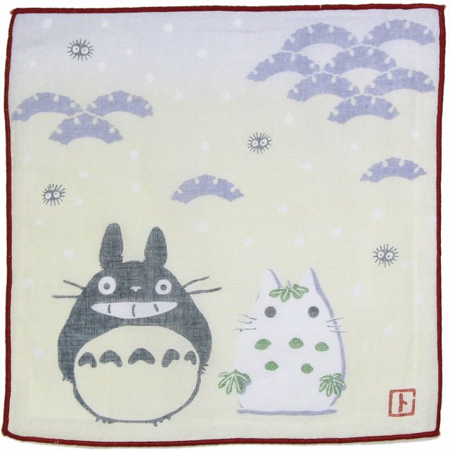RARE 1 left - Handkerchief 21.5x21.5cm - Made in JAPAN - Gauze - Winter Yukinko - Totoro no product