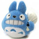 RARE - Fluffy Plush Doll - H14cm - Smile Bag - Chu Blue Totoro Ghibli Sun Arrow 2014 no production