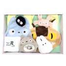 Baby Gift Set 7 items - Bib Towel Rattle Whistle - Meigani Crab Nekobus Catbus Totoro Ghibli 2014