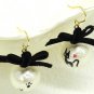 RARE Pierced Earring Cotton Pearl JAPAN Black Footprint Kiki Delivery Service Ghibli 2015 no product