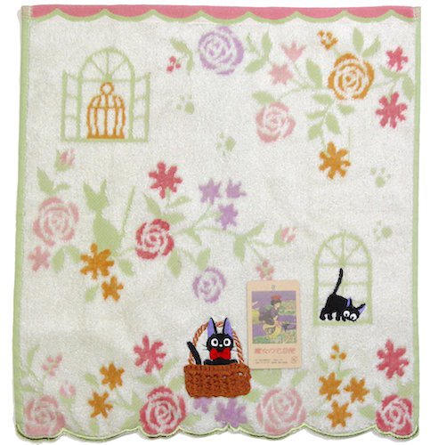 RARE - Hand Towel 34x36cm - Weaved Basket Garden Jiji Kiki's Delivery Service Ghibli 2015 no product
