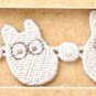 RARE - Bracelet - Embroidery Lace - Sho Chibi Small White Totoro & Mushroom - Ghibli 2015 no product