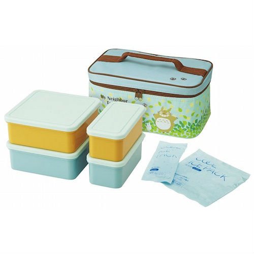 RARE Lunch Bento Box Set JAPAN Thermal Case 4 Container 2 Refrigerant Totoro Ghibli 2015 no product