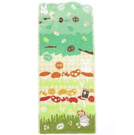Face Towel 34x80cm - Untwisted Thread Steam Shirring Applique Embroidery Mushroom Totoro Ghibli 2016