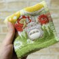Mini Towel 25x25cm - Untwisted Thread Steam Shirring Applique Embroidery Mushroom Totoro Ghibli 2016