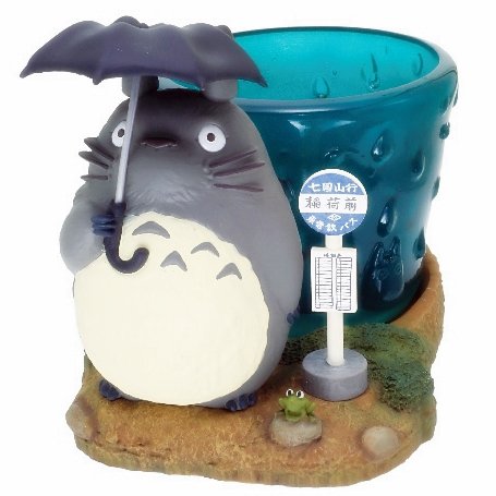 RARE - Planter Cover / Container - Figure - Frog & Bus Stop & Totoro - Ghibli 2017 no production