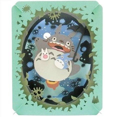 Paper Craft Kit - Paper Theater - Sky - Sho Chibi Small & Chu Blue & Totoro - Ghibli 2016