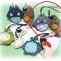 RARE 1 left - 2 Strap Holder - Mascot - Chirimen Crape - Totoro & Sho & Kurosuke - no production