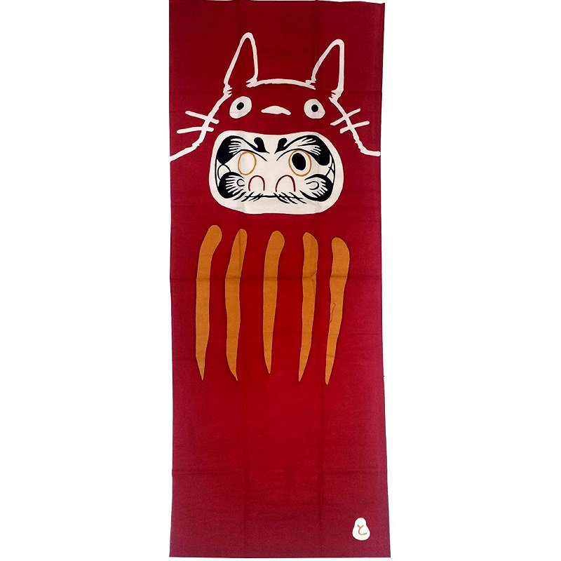 Towel Tenugui 33x90cm - Made in JAPAN - Handmade Japanese Dyed - Daruma - Totoro Ghibli