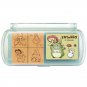 4 Rubber Stamps & Ink Pad Set 6 - Ink Color Olive Green - Made in JAPAN - Totoro - Ghibli 2016