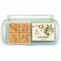4 Rubber Stamps & Ink Pad Set 7 - Ink Color Autumn Leaf - Made in JAPAN - Totoro - Ghibli 2016