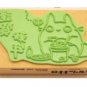 RARE - 1 left Rubber Stamp 6x9cm Happy New Year - Made JAPAN - Mochi Rice Cake Totoro no production