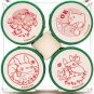 4 Rubber Stamp in Case - Pre-inked / Self-inking - Ink Red - Totoro - Ghibli 2017
