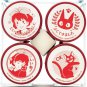 4 Rubber Stamp in Case - Pre-inked / Self-inking - Red - Kiki's Delivery Service Ghibli 2017