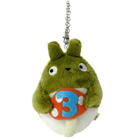 RARE - Mascot Plush Doll H11cm 3 March Swivel Hook Strap Holder Totoro Sun Arrow 2017 no production