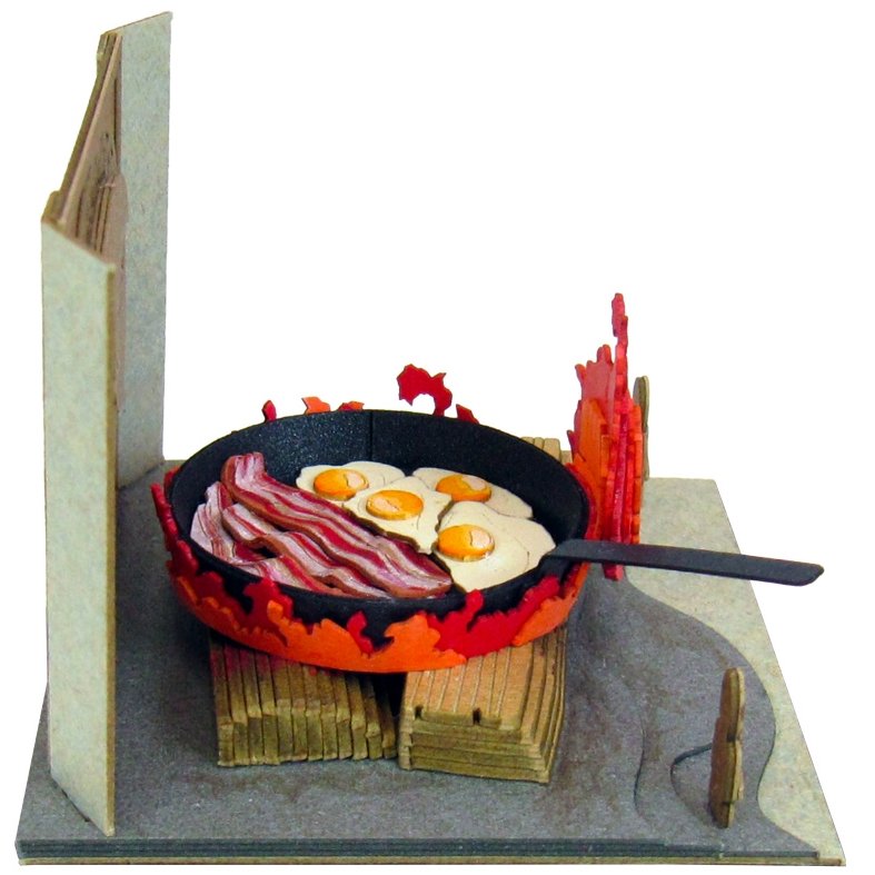 Miniatuart Kit Mini Paper Craft Kit Calcifer Howl's Moving Castle