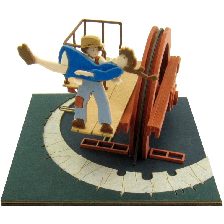 Miniatuart Kit - Mini Paper Craft Kit - Pazu & Sheeta - Laputa - Ghibli 2015
