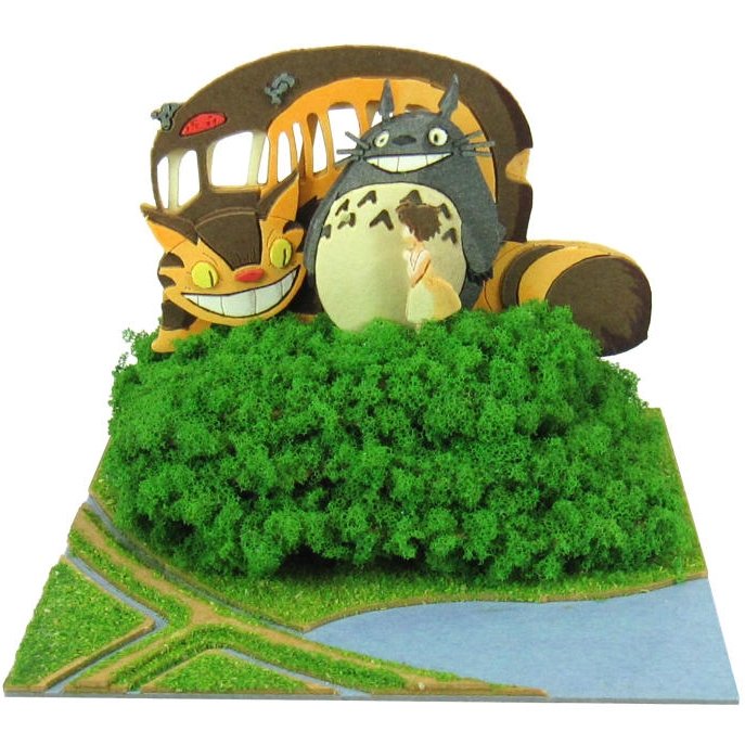 Miniatuart Kit - Mini Paper Craft Kit - Nekobus Catbus Satsuki Totoro - Ghibli 2017