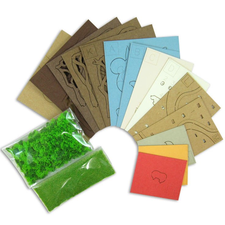 Miniatuart Kit Mini Paper Craft Kit Mei & Sho & Chu Totoro Ghibli