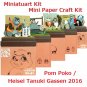 Miniatuart Kit - Mini Paper Craft Kit - Shokichi & Okiyo - Pom Poko - Ghibli 2016