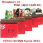 Miniatuart Kit - Mini Paper Craft Kit - Porco Rosso & Ajito - Ghibli 2016