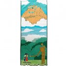 Face Towel - 34x80cm - Steam Shirring - Embroidery - Pazu & Sheeta - Laputa - Ghibli 2017
