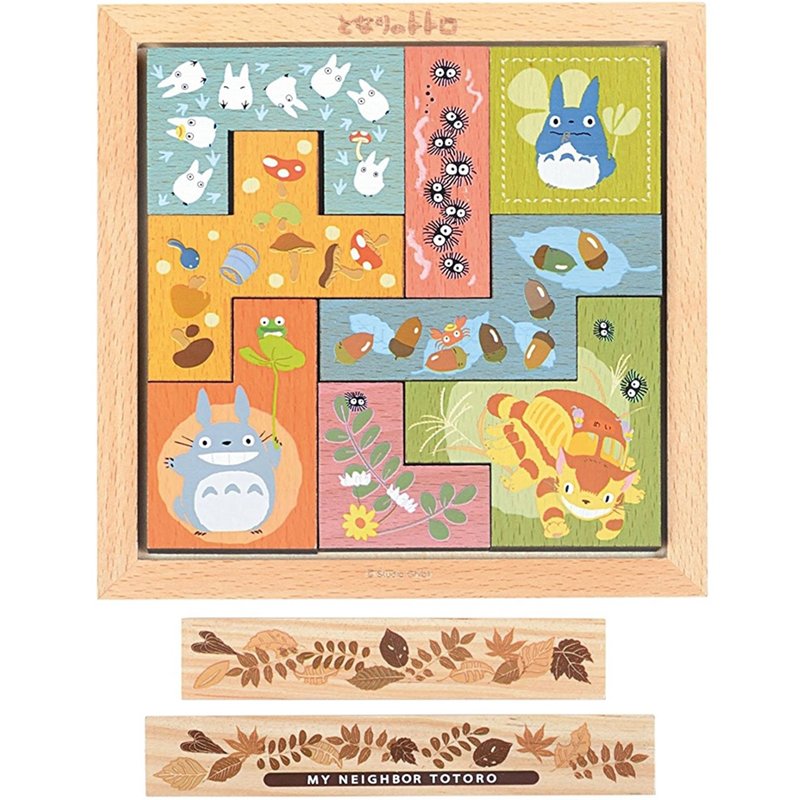 RARE - Puzzle - 10 Wooden Pieces - more than 180 Patterns - Totoro Ghibli 2016 no product