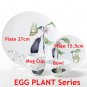 Plate 27cm - Fine Porcelain - microwave dishwasher - Egg Plant - Noritake Totoro Ghibli 2017